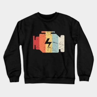 Retro Vintage Engine Block Icon Crewneck Sweatshirt